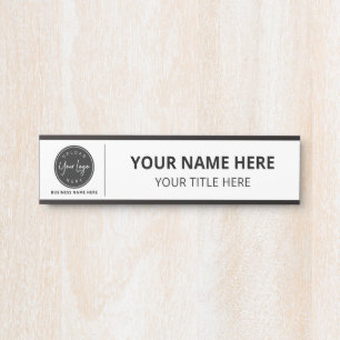 Placa De Porta Logotipo Empresarial Personalizado