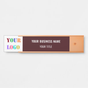 Placa De Porta Logotipo Personalizado de Empresa Nome Sinal de Po