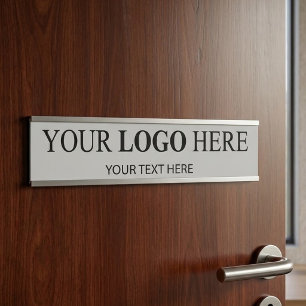 Placa De Porta Logotipo Promocional Personalizado – Sem Pedido Mí