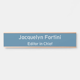 Placa De Porta Maleável Pastel Blue Plain Elegante Minimalista Mo