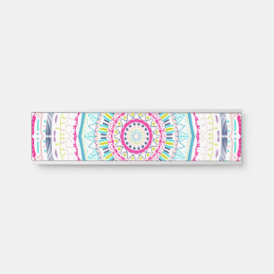 Placa De Porta mandala colorida