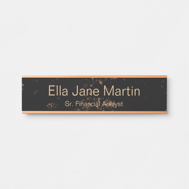 Placa De Porta Marble Look Hanging Wall Name Plate Door Sign (Frente)