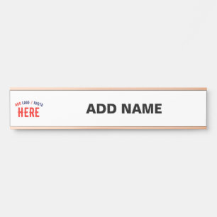 PLACA DE PORTA MARCA VERIFICADA BRANCA PERSONALIZÁVEL MODERNA