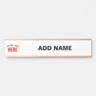 PLACA DE PORTA MARCA VERIFICADA BRANCA PERSONALIZÁVEL MODERNA