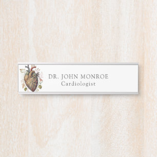 Placa De Porta Medicina de Cardiologia do Coração Anatômico Verme