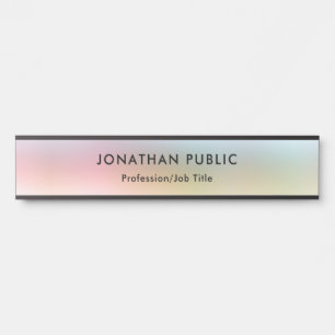 Placa De Porta Modelo de Tendência Elegante Colorida