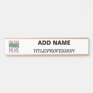 PLACA DE PORTA MODELO DE TEXTO DE IMAGEM BRANCA SIMPLES EDITÁVEL 