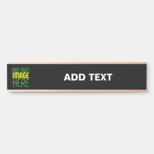 PLACA DE PORTA MODELO DE TEXTO DE IMAGEM NEGRA SIMPLES EDITÁVEL M