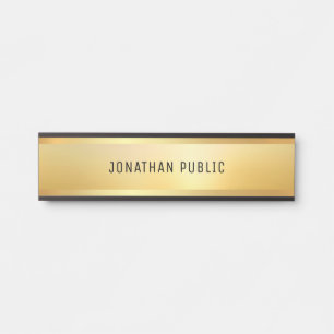 Placa De Porta Modelo Dourado moderno Design simples