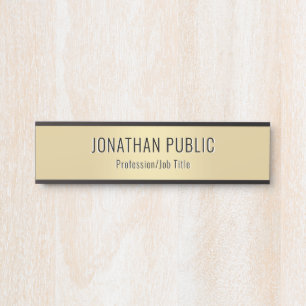 Placa De Porta Modelo Glamour Moderno Elegante Personalizado Pret
