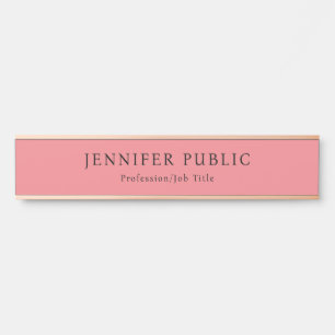 Placa De Porta Modelo mínimo moderno - Vermelho Charisma Elegante