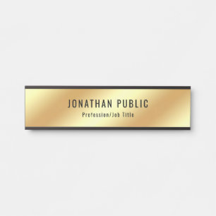 Placa De Porta Modelo Moderno Dourado na moda Glamorous Faux