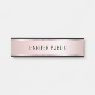 Placa De Porta Modelo personalizado moderno e elegante Luxo Rose
