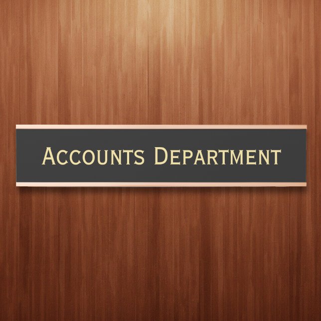 Placa De Porta Modern Business Office School Department Name (Modern Business Office School Department Name Door Sign)