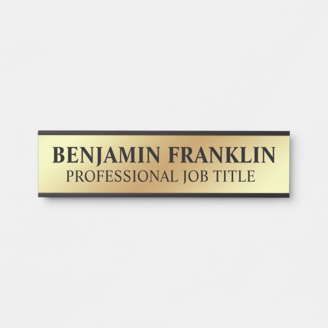 Placa De Porta Modern Professional Office Door Sign (Frente)