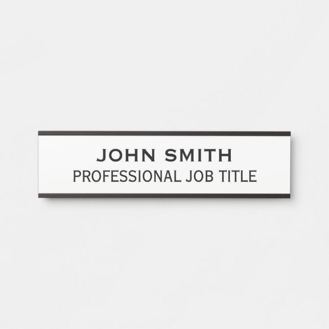 Placa De Porta Modern Professional Office Door Sign (Frente)
