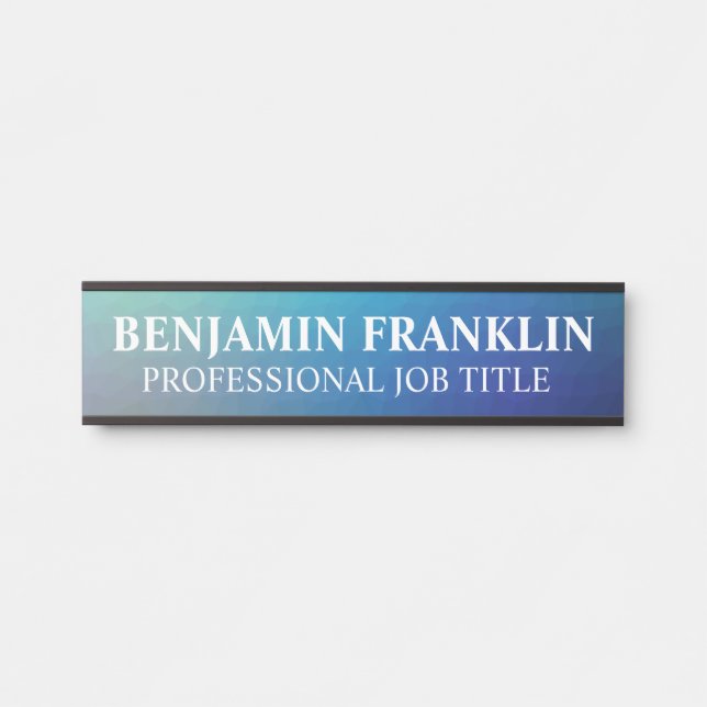 Placa De Porta Modern Professional Office Door Sign (Frente)