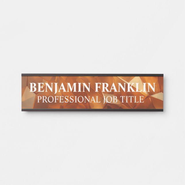 Placa De Porta Modern Professional Office Door Sign (Frente)