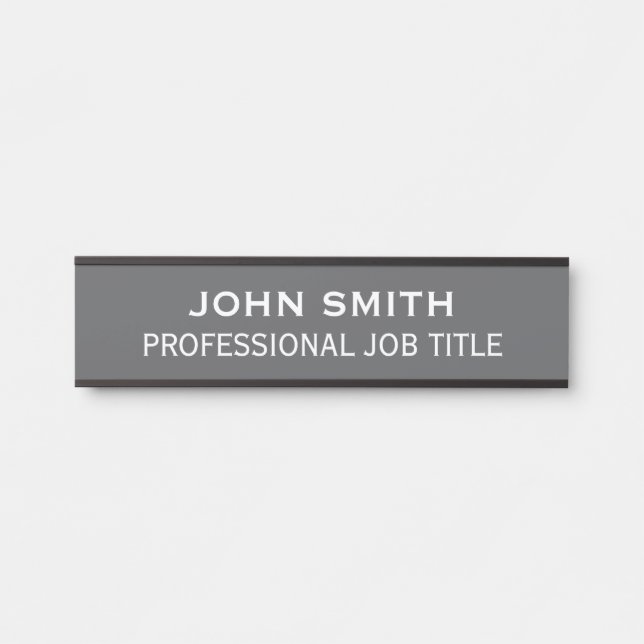 Placa De Porta Modern Professional Office Door Sign (Frente)