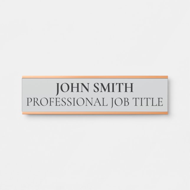 Placa De Porta Modern Professional Office Door Sign (Frente)