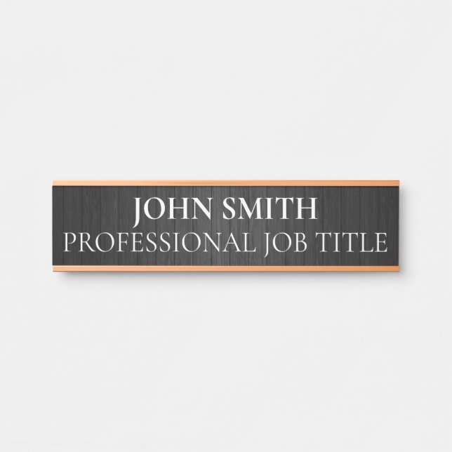 Placa De Porta Modern Professional Office Door Sign (Frente)