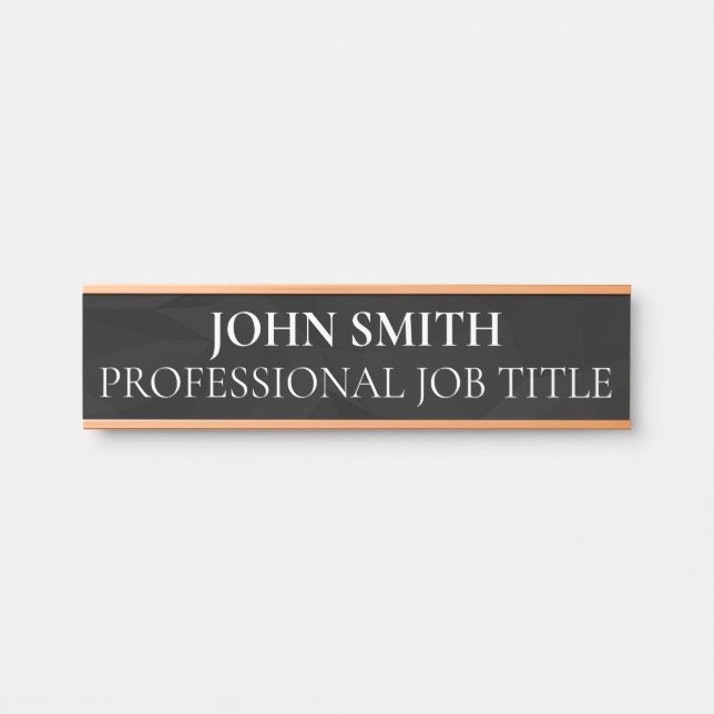 Placa De Porta Modern Professional Office Door Sign (Frente)