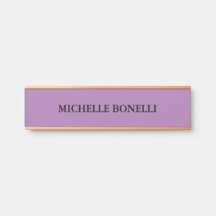 Placa De Porta Moderno Lavanda minimalista