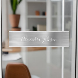 Placa De Porta Moderno luxo Silver Business Foil Moderno