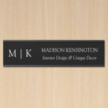 Monograma mínimo ou adicionar logotipo preto