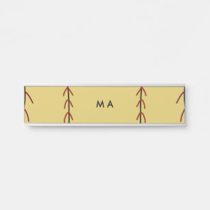 Placa De Porta Monograma simples adicione a letra do seu nome hom