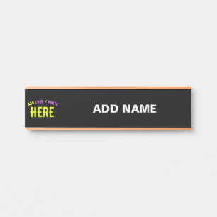 PLACA DE PORTA NA MODA MODERNO PERSONALIZÁVEL NEGRO VERIFICADO CO