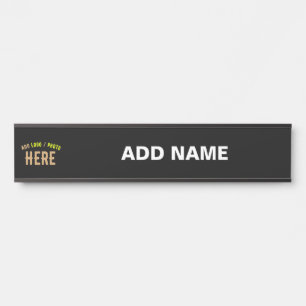 PLACA DE PORTA NA MODA MODERNO PERSONALIZÁVEL NEGRO VERIFICADO CO