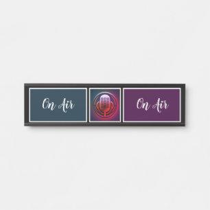 Placa De Porta No Air Podcaster, Retro Podcast