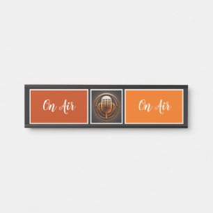 Placa De Porta No Air Podcaster, Retro Podcast