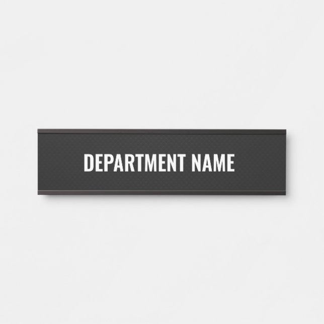 Placa De Porta Nome do Departamento  (Frente)