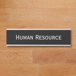 Placa De Porta Nome do Departamento da Sala de Escritório Preto M