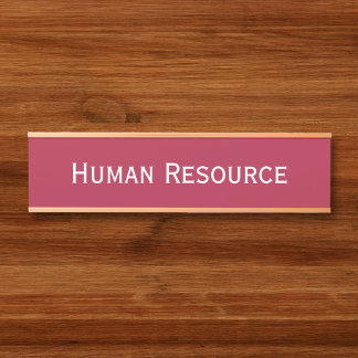 Placa De Porta Nome do Departamento da Sala Magenta Moderna