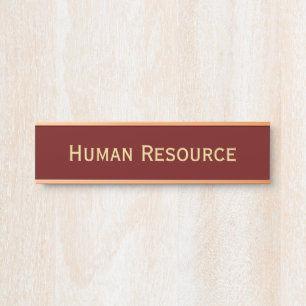 Placa De Porta Nome do Departamento de Sala de Escritório Dourado