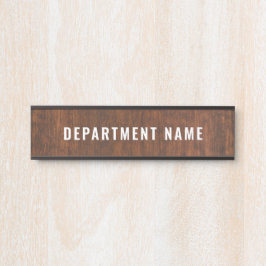 Placa De Porta Nome do Departamento Sinal da Porta