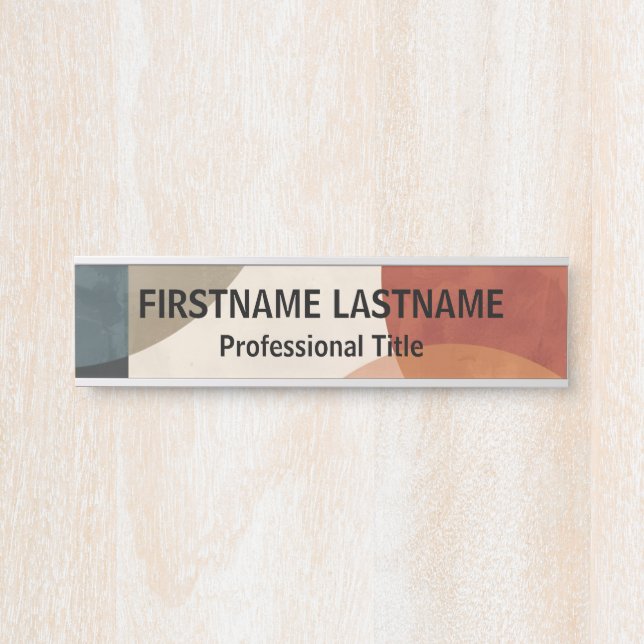 Placa De Porta Nome Personalizado do Boho (Frente)
