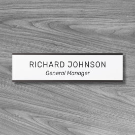 Placa De Porta Nome Personalizado Elegante Clássico Título Escrit