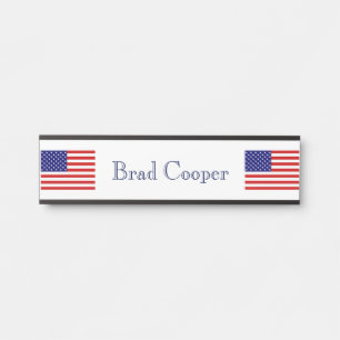 Placa De Porta Nome Personalizado: Indicador USA npcn