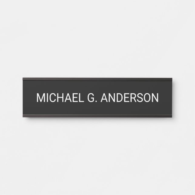 Placa De Porta Nome Personalizado Profissional (Frente)