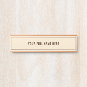 Placa De Porta Nome personalizado Sinal de porta moldada Escolher