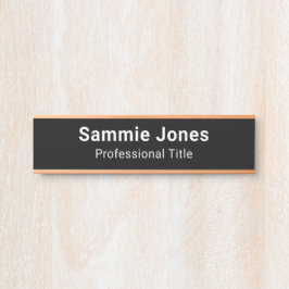 Placa De Porta Nome Preto Comercial Placa Porta Escritório Alterá