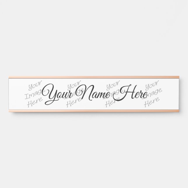 Placa De Porta Novos Itens Personalizáveis (Frente)