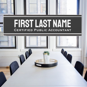 Placa De Porta Office Door Sinaliza Preto e Branco Moderno Simple