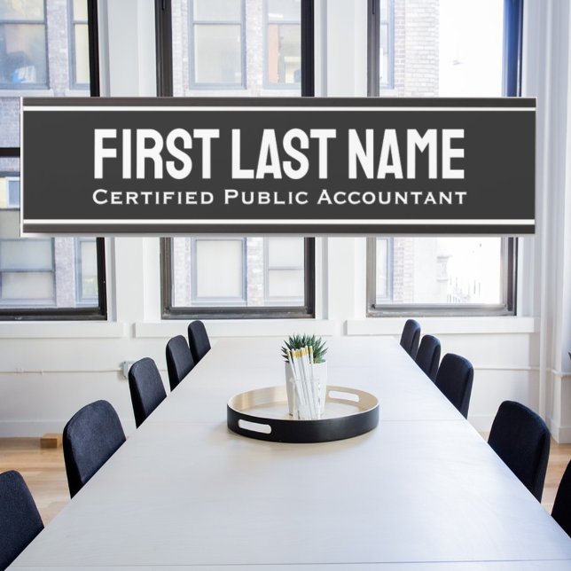 Placa De Porta Office Door Sinaliza Preto e Branco Moderno Simple (Criador carregado)