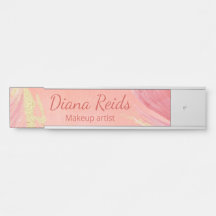 Ouro rosa brilho nome personalizado