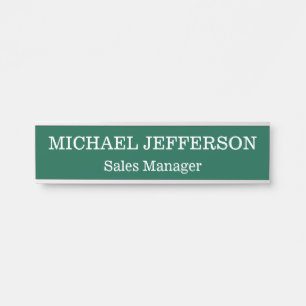 Placa De Porta Personalização Personalizada de Cor Verde Chave Si